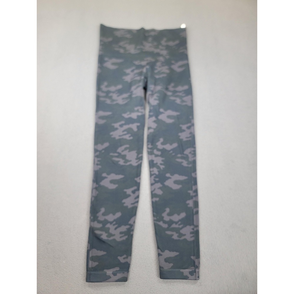 Spanx Leggings Womens Large Gray Camo High Waisted Ankle Length‎ Stretch Comfort